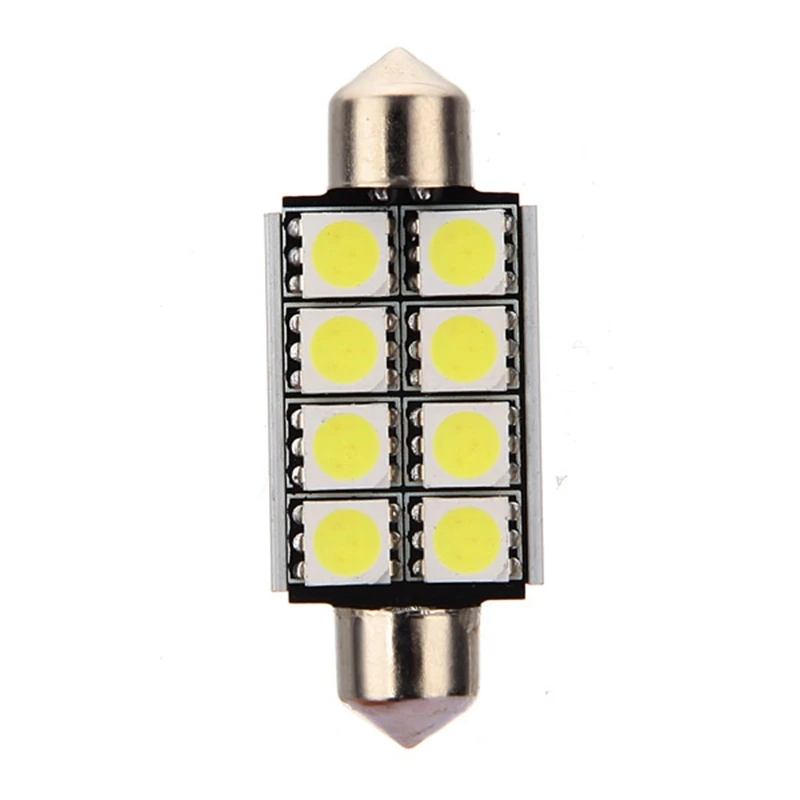 1 шт. 42 мм 8 SMD 5050 LED безотказсветодиодный номерной знак чисто белый свет лампа для