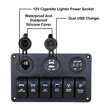 

ON-OFF Toggle Switch Panel For Car SUV Marine Truck Camper Replacement