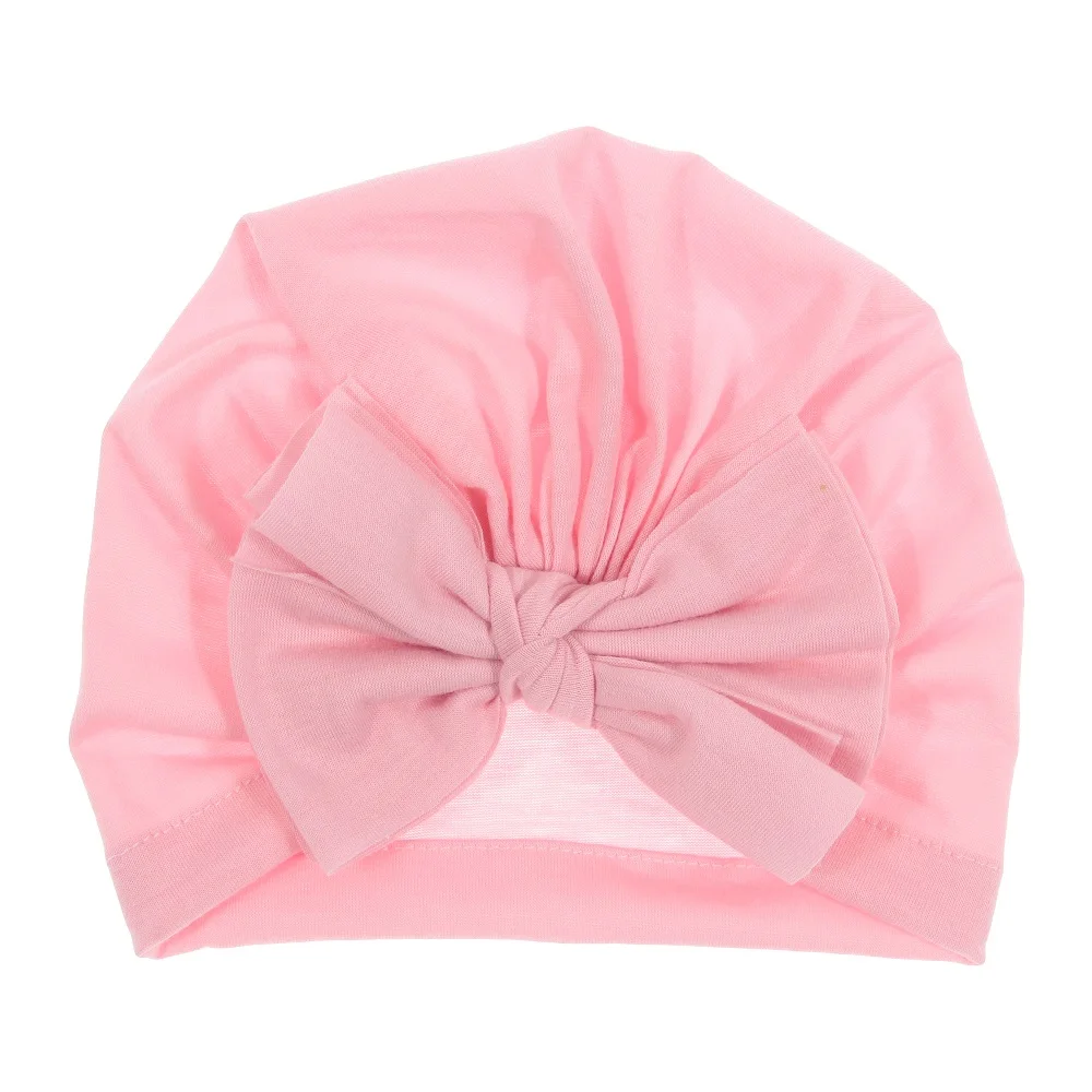 Nishine Baby Cotton Blend Headband Turban Soft Rabbit Bowknot Kids Hats Children Girls Elastic Headwrap Baby Hair Accessories