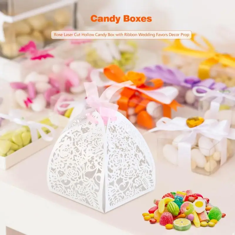 

10pcs Unique Design Candy Box Baby Cart Cut Hollow Interesting Style Unusual Creative Infant Full Moon Wedding Gift Box Dropship