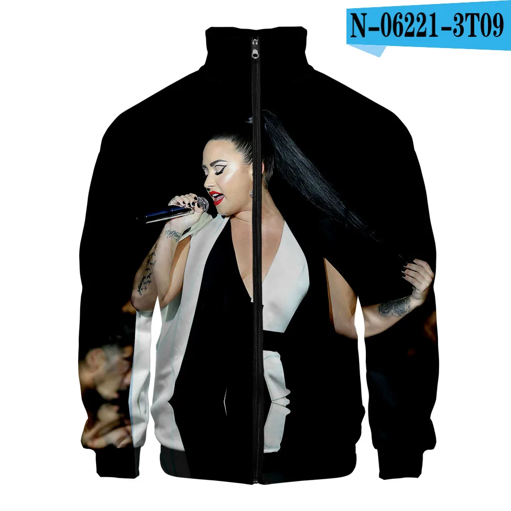 Demi Lovato толстовка на молнии повседневные толстовки Модные крутые Highstreet осенне-весенняя одежда Толстовка для женщин - Цвет: Зеленый