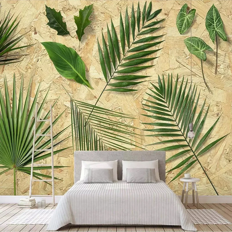 Custom-Photo-Wallpaper-3D-Stereo-Green-Leaf-Murals-Living-Room-TV-Sofa-Bedding-Room-Home-Decor