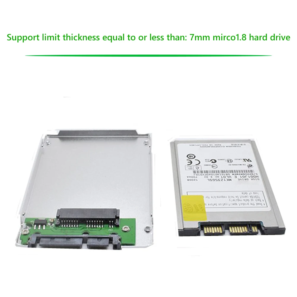 USATA Micro 1.8 inch SSD to 2.5 inch SATA Adapter Aluminum Alloy SATA Hard Disk Drive Case SSD Enclosure Box external hdd case