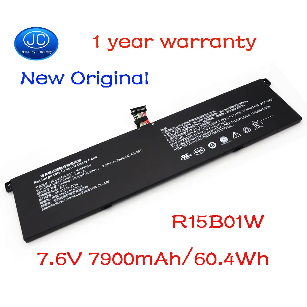 JCbatterystar новый оригинальный R15B01W Аккумулятор для ноутбука Xiaomi Pro 15 6 дюймов серии
