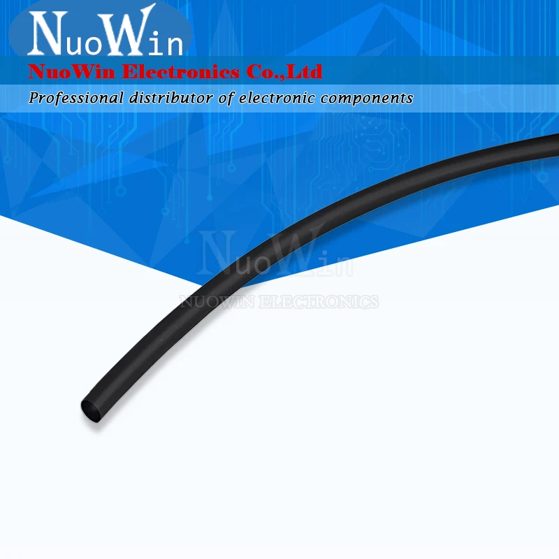 Heat Shrink Tubing 1 Meter Heat Shrink Tube Black 2:1 0.6mm 1mm 1.5mm 2mm 2.5mm 6mm 12mm 25mm 50mm 60mm Heatshrink Tubing Sleeving Wrap Wire