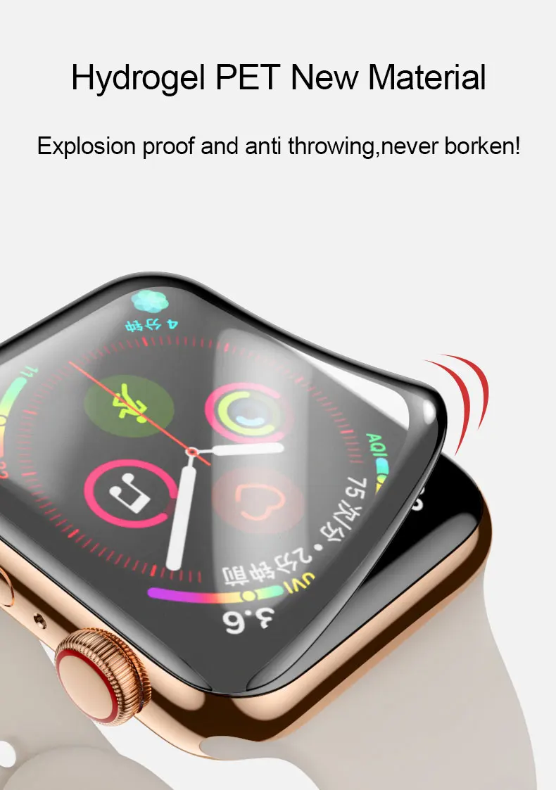 PET водонепроницаемый матовый экран протектор для apple watch 5 4 3 38 мм 40 мм 44 мм 42 мм не закаленное мягкое стекло пленка для Iwatch 4/5
