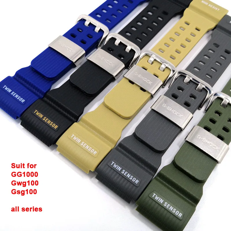 Ремешок-браслет для часов Casio GG1000 Gwg100 Gsg100, ремешок для часов Casio из силиконовой резины