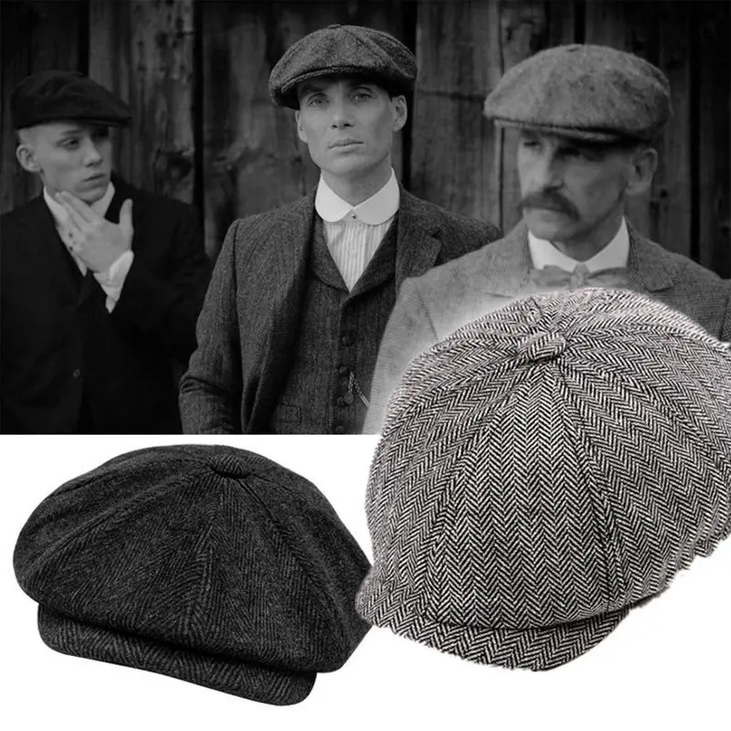 Мужская кепка Томми Шелби Peaky Blinders для косплея однотонная Кепка газетчика