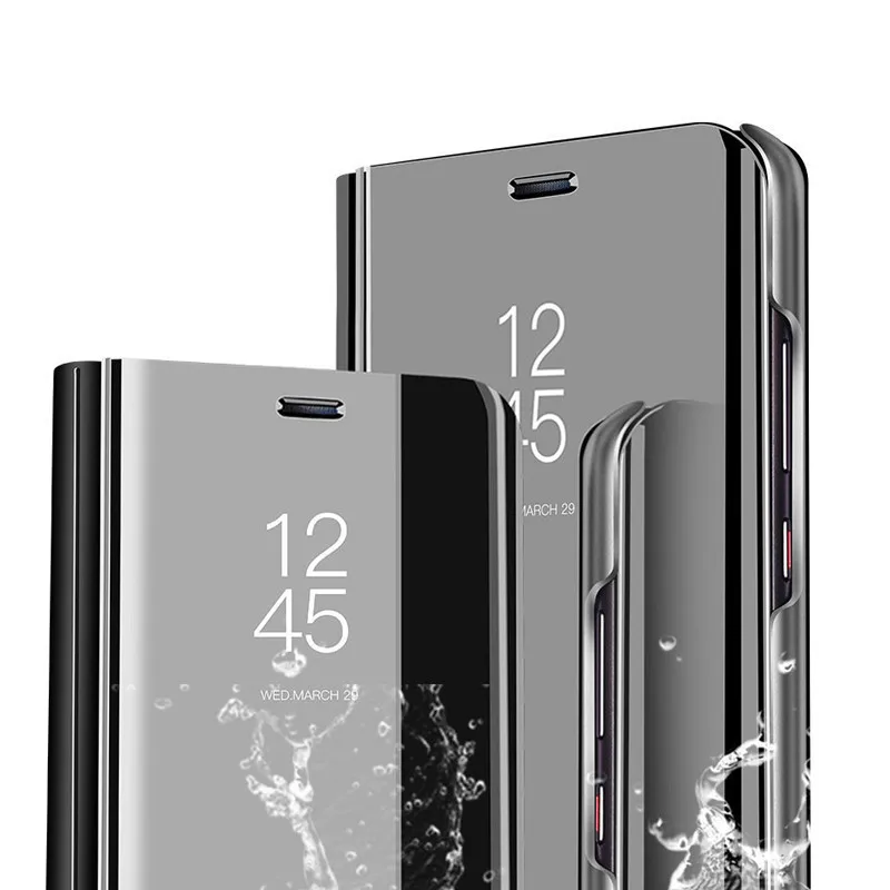 Умный зеркальный чехол для OPPO Realme 5 pro 2 3 X Lite, Роскошный кожаный флип-чехол с подставкой для F5 F7 F9 F11 A83 A3 S A7 A5 A9, чехол