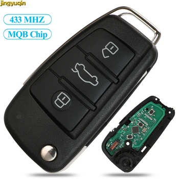 

Jingyuqin Remote Smart Car Key Control 433MHZ For Audi A3 S3 MQB KeylessGo/Semi Intelligent Folding Flip Fob 3 Button