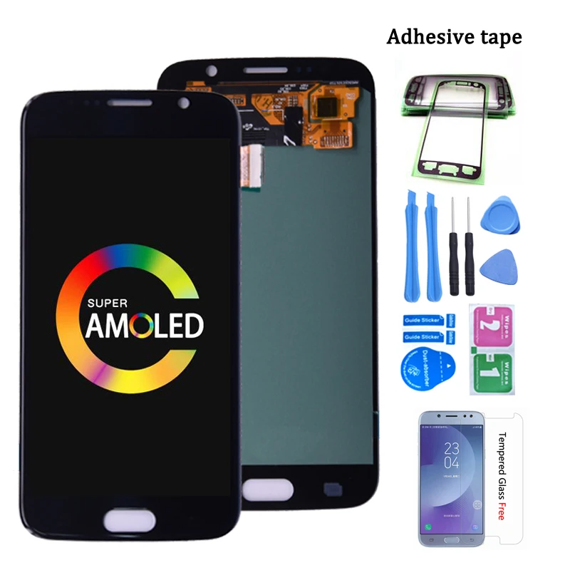  Original Super Amoled For SAMSUNG GALAXY S6 G920F G920A LCD Display with Touch Screen Digitizer Rep