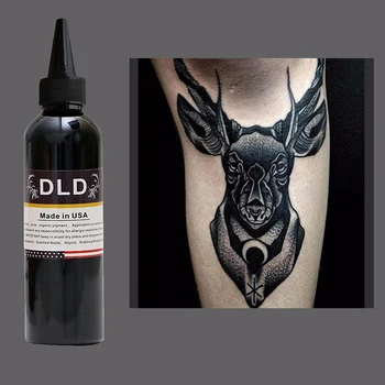 

DLD high quality 230ml / bottle permanent black tattoo ink tattoo color for body painting microblade pigment tattoo and body art
