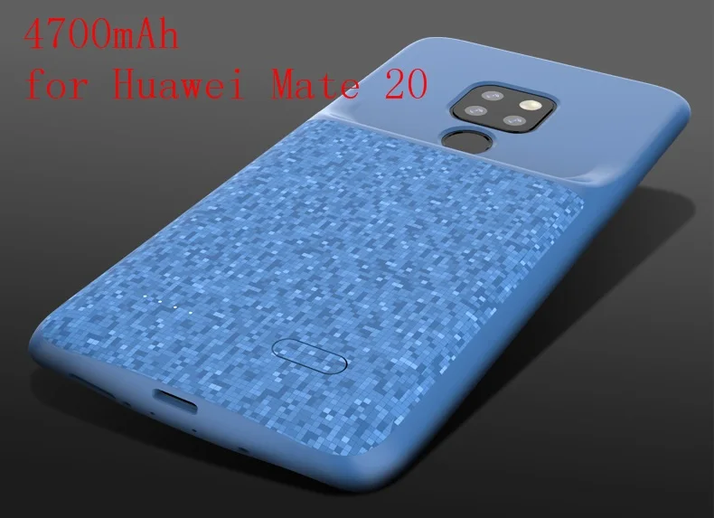 Для huawei mate 20 зарядное устройство чехол mate 20 Lite силиконовый ультра тонкий ударопрочный Powerbank для huawei mate 20 Pro Чехол для батареи - Цвет: Mate 20 Blue