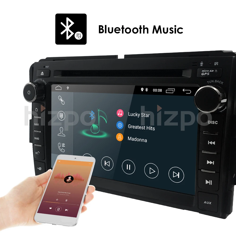 Sale 7 Inch 2 Din android 9.0 IPS Car DVD Player for GMC Yukon Denali Acadia Savana Sierra Chevrolet Express Traverse Equinox Mirror 10