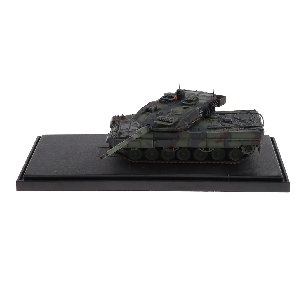 1:72 German Leopard 2 A6 Main Battle Tank Artillery Model Army Crawler Vehicle Toy Collectibles Playset Home Decor