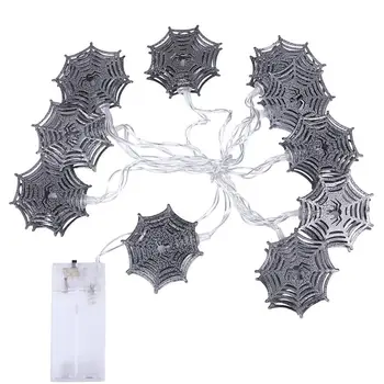 

1pc Light String Black Decoartive Creative Spiderweb LED Lamps String Light String Lamps for Party Decor Halloween Haunted House