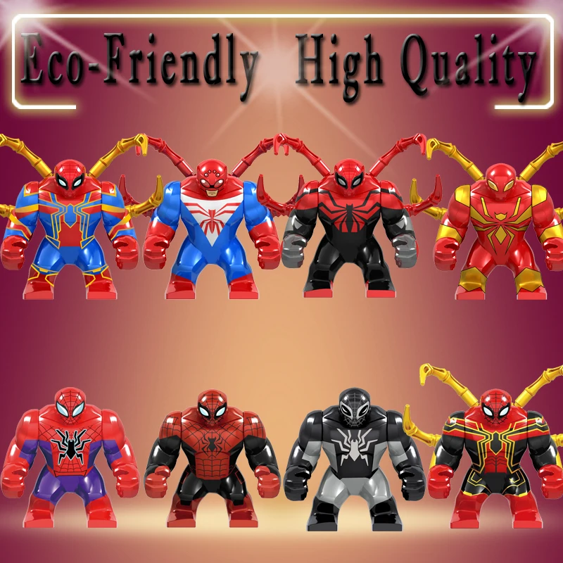 

Big Spiderman Marvel action figure Spider-man Far From Home Thanos Hulk Iron Man Black Panther Building Blocks Toys child gifts