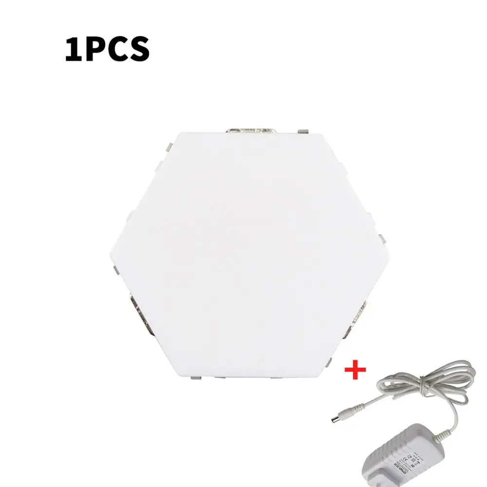 1Pcs lamp With Power Светодиодный настенный светильник с сенсорным датчиком, настенный светильник, украшение дома, Современная креативная модульная сборка - Цвет абажура: 1Pcs lamp With Power