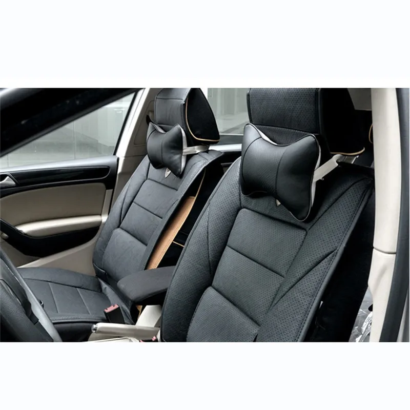 

1pc PVC Leather Breathable Mesh Auto Car Neck Rest Headrest Cushion Pillow Car Decoration Accessories Car Interior Accessories