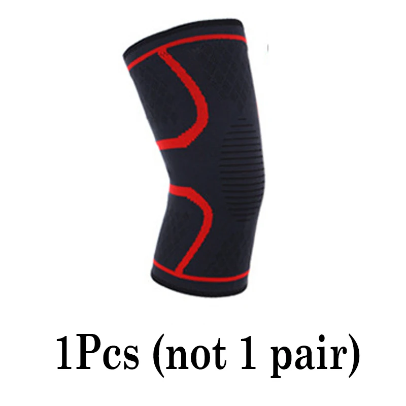 1pcs (not 1 pair) 2 шт., спортивные наколенники для бега, велоспорта, спортзала, поддерживающие подтяжки, эластичные нейлоновые компрессионные наколенники для волейбола, баскетбола - Цвет: 1pcs (not 1 pair)