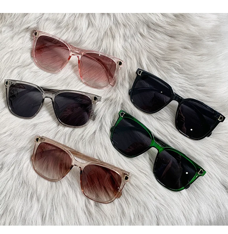 Imwete 2022 Fashion Oversized Sunglasses Women Men Square Sunglasses Luxury Brand Design Vintage Pink Green Eyewear Sexy Female big black sunglasses