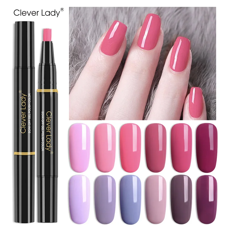  New Arrival Gel Polish Pen One Step 3 In 1 Varnish Gellak No Need Base Or Top Esmalte Permanente Na