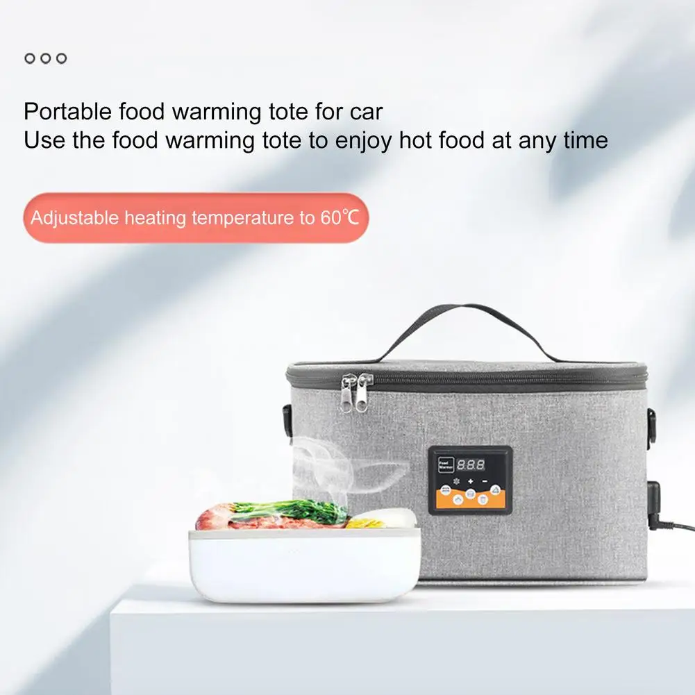 Car Food Warmer Portable 12V Personal Oven for Car Heat Lunch Box with  Adjustable/Detachable shoulder strap, Using for Work/Picnic/Road Trip,  Electric