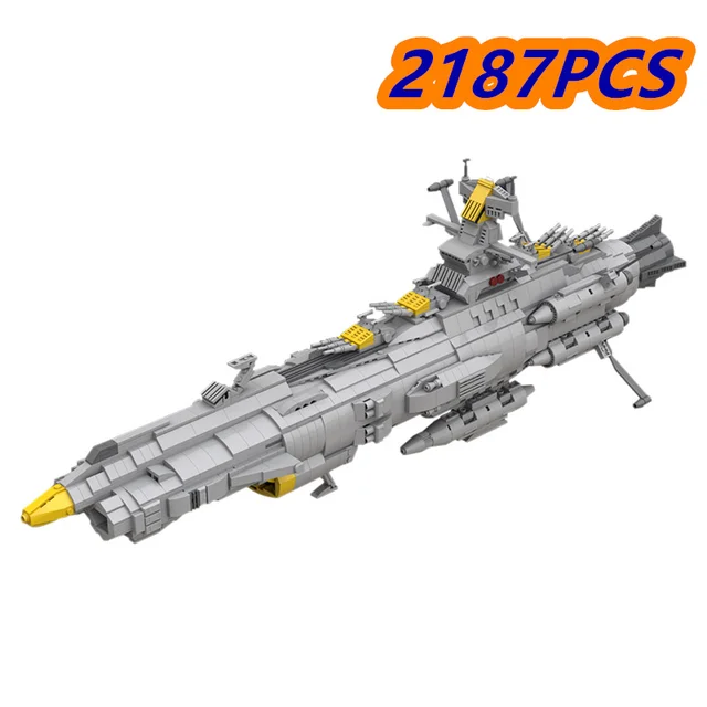 Star Space Series Space Warship Ship Yamato Famous High-tech Building Blocks Toy Space Ship Kids Gift Bricks Set C5408 2187pcs