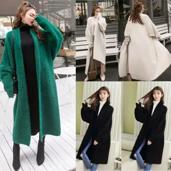 

Women's Ladies Winter Warm Sweater Cardigan Open Front Long Sleeve Coat Outwear