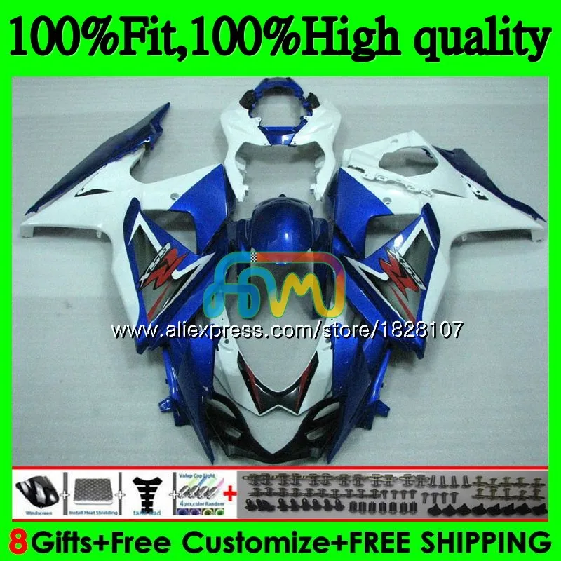 K9 для SUZUKI GSXR-1000 GSXR 1000 синий белый 09, 10, 11, 12, 13, 15 и 16 44BS. 30 GSXR1000 2009 2010 2011 2012 обтекатель