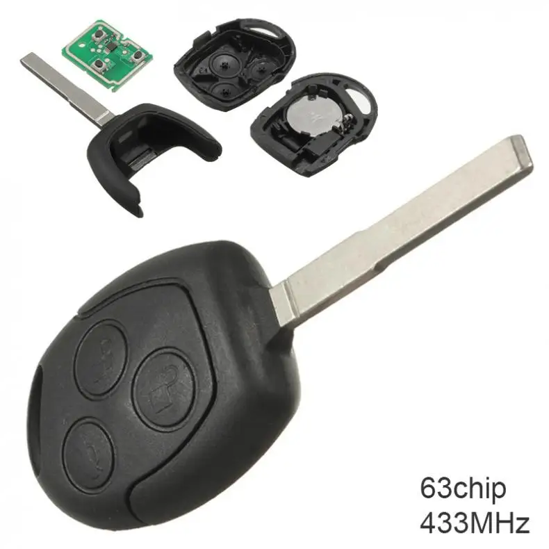 

Keyless Uncut Flip Smart Remote Key Fob 63 Chip for Ford Focus / Mondeo / C-Max / Fiesta / Fushion / Galaxy / S-Max 2004-2011