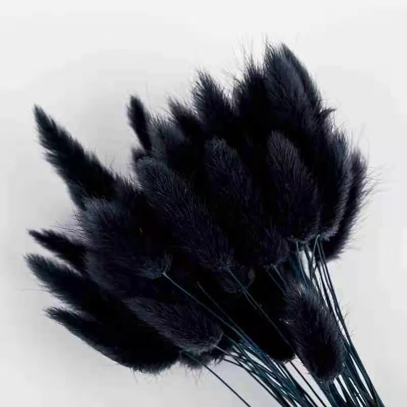 Pampas Grass Artificial Black Rabbit Tail Artificial Flower 50pcs