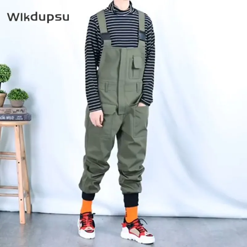 

Mens Trendy Clothes Fashion Korean Bib Onepeace Jumpsuits For Men Overalls Rompers Playsuits Male Cargo Harem Pants Streetwear