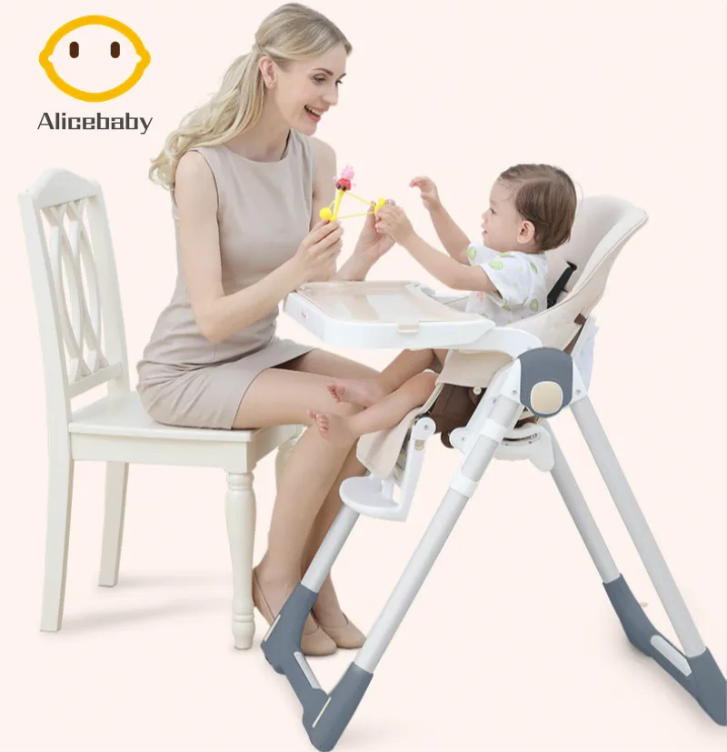 

Multi-Function Baby Booster Seats Baby Dining Chair Folding Kids Dinner Table with PU Seat Cushion Children's Chair