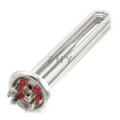 

AC 380V 6KW 6P Screw Terminals Water Boiler Heating Element 3U Shape Tube Heater