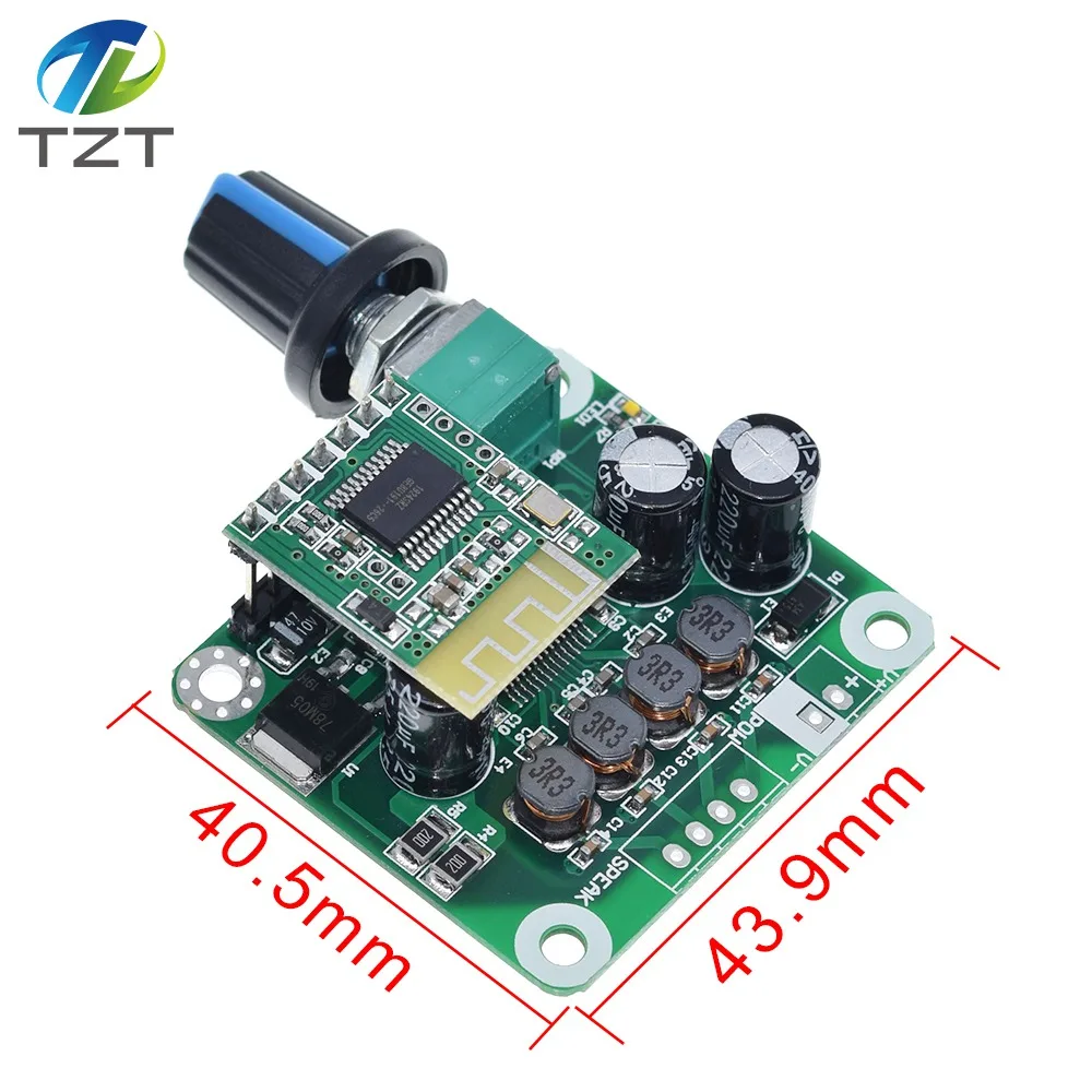 TZT Bluetooth 4,2 TPA3110 15 Вт+ 15 Вт Цифровой стерео аудио усилитель мощности плата Модуль 12 в-24 в автомобиль для USB динамик, портативный динамик