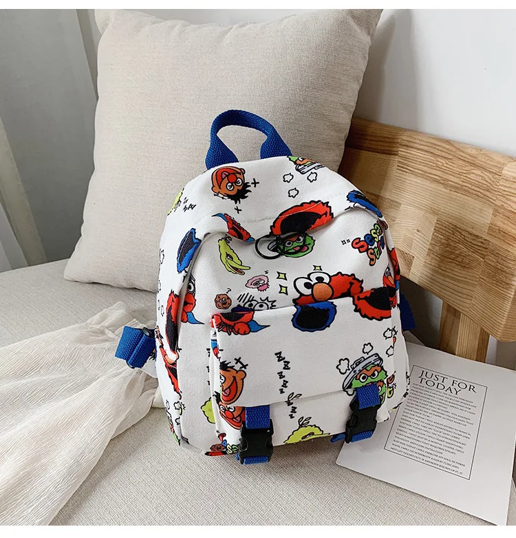 Милый плюшевый рюкзак с изображением уличного Сезам, милое Печенье сумка с монстром, женская детская сумка, подарок для мальчиков и девочек