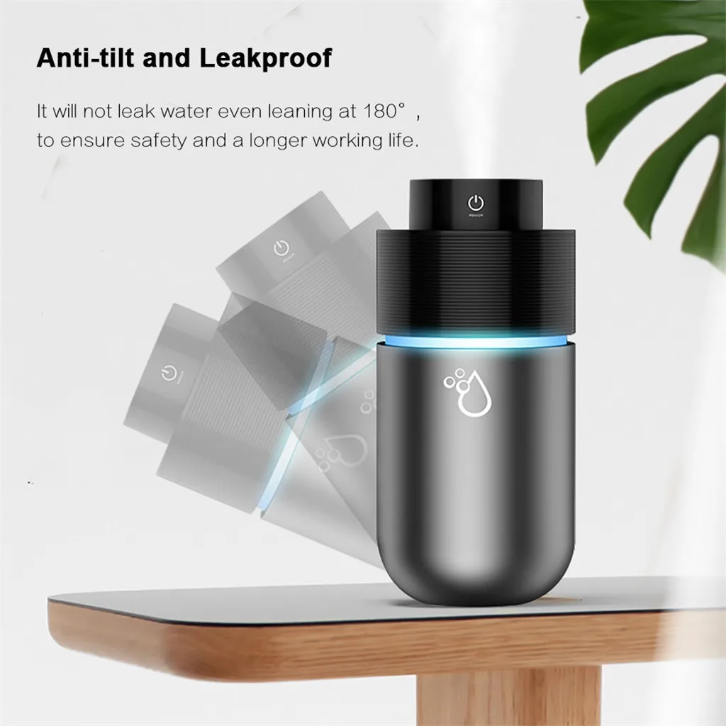 Автомобильный USB увлажнитель воздуха Красочный светодиодный домашний увлажнитель 7,31