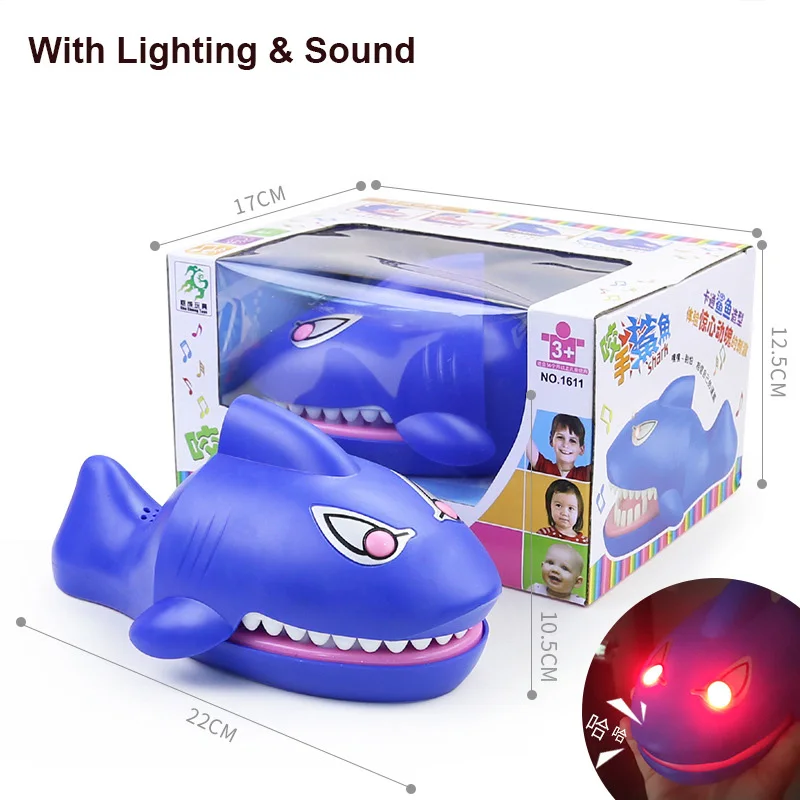 Hot Creative Big Size Crocodile Mouth Dentist Bite Finger Game Funny Gags With Light & Sound Toy For Kids Family Party Play Fun