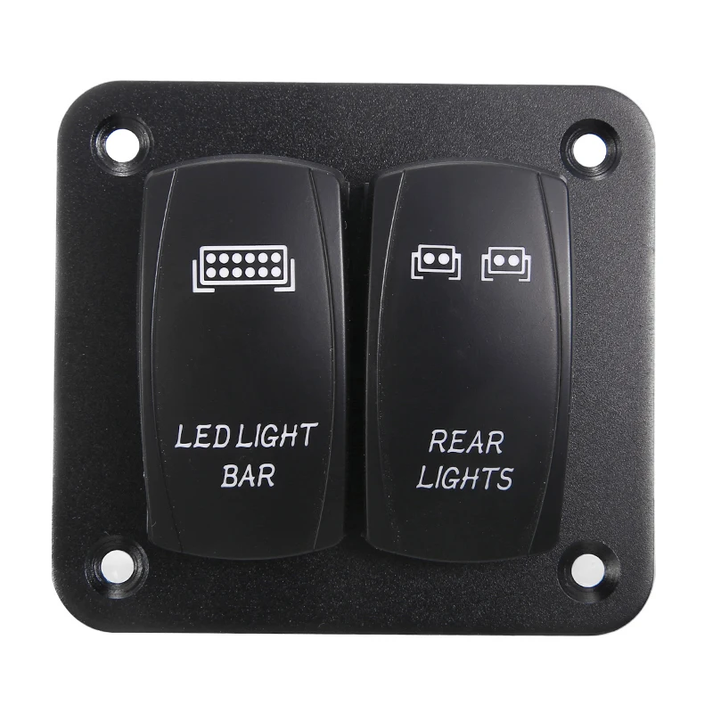 

12V/24V Rocker Switch Panel 5 Pin ON/Off Toggle Switch Control Panel LED Light Wiring Harness Kit For Boat Car Marine ATV UTV