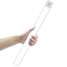 Новейшая 40 см(15,75 дюйма) светодиодная подсветка под шкаф 1500mA ночник с датчиком движения магнитный для шкафа кухни wordrobe SR40