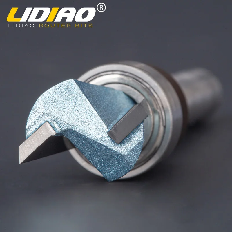 LIDIAO 1/4 ''конические долбовые биты с подшипником деревообрабатывающий фреза Шипованный нож концевая фреза для гравировального Станка фреза