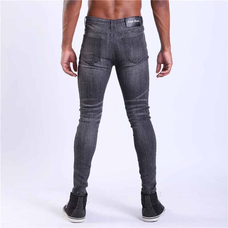 Single Road Men S Super Skinny Jeans Men Fashion Denim Pants Man Elastic Waist Black Mens Brand Slim Stretch Jeans Skinny Male Jeans Aliexpress
