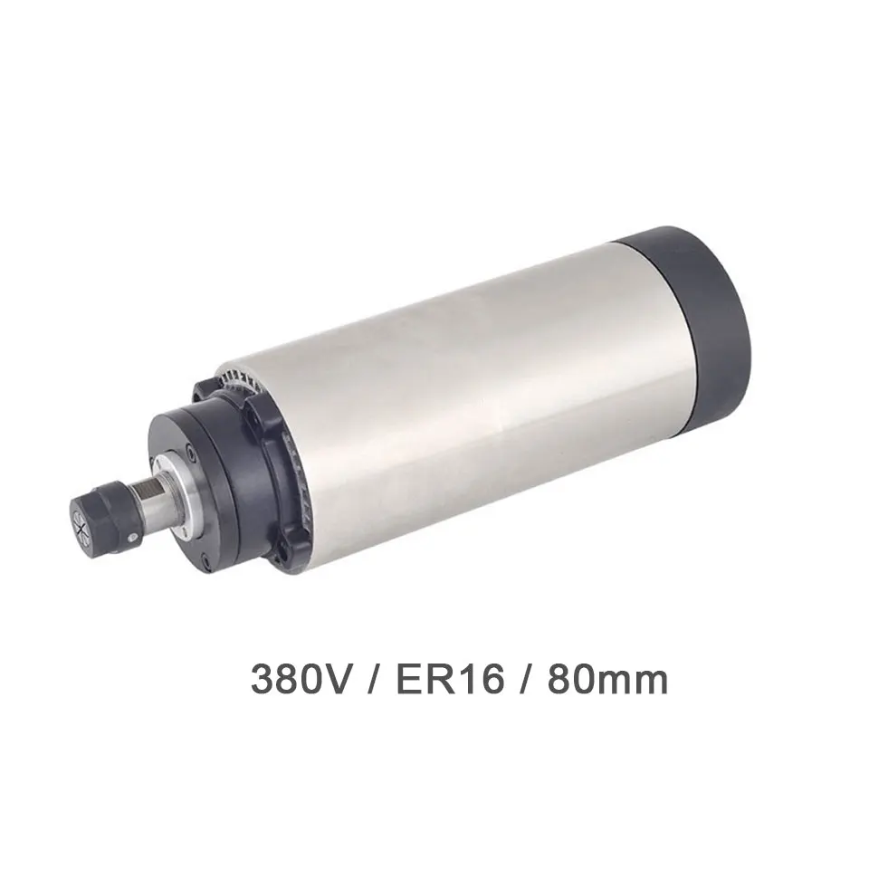 ER16 80MM 380V Daedalus CNC 1,5 кВт 24000 об/мин шпиндель с воздушным охлаждением 4 подшипника 110 В/220 В/380 В фрезерный гравировальный станок 65 мм/80 мм ER11 мотор шпинделя - Цвет: ER16 80MM 380V