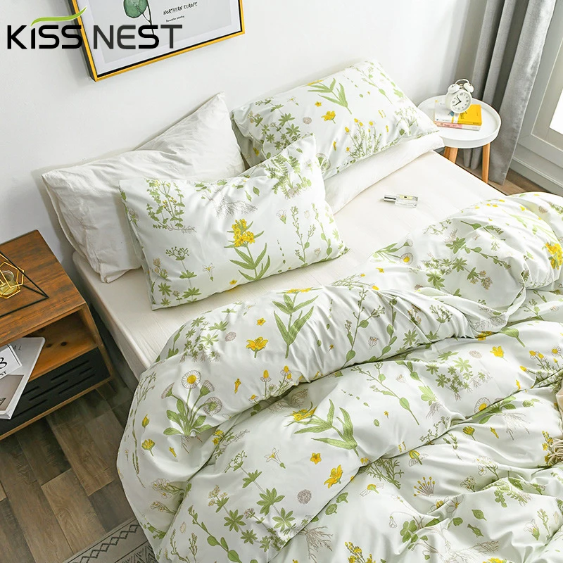 

European Flower Style Bedding Sets 2-3 Pieces,1 Duvet Cover ,1/2 Pillowcases,Queen King Single Double Twin Full Size