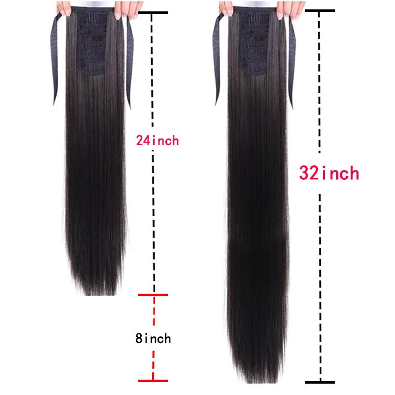 Corn Wavelength Ponytail Synthetic Fake Bandage Hair Extension Black-tailed Blond Girl Heat-resistant Ladies Special Extra Long