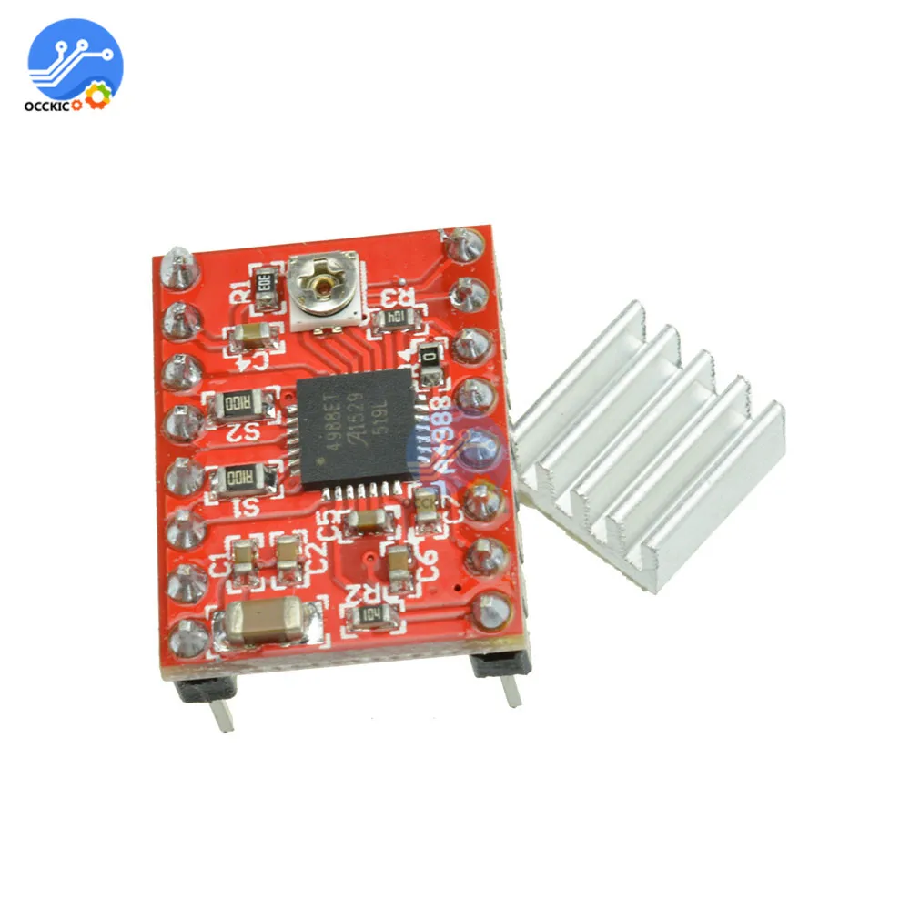 A4988 Driver Module Stepper Motor with Heatsink for 3D Printer DIY Kit Reprap Pololu Board | Электроника