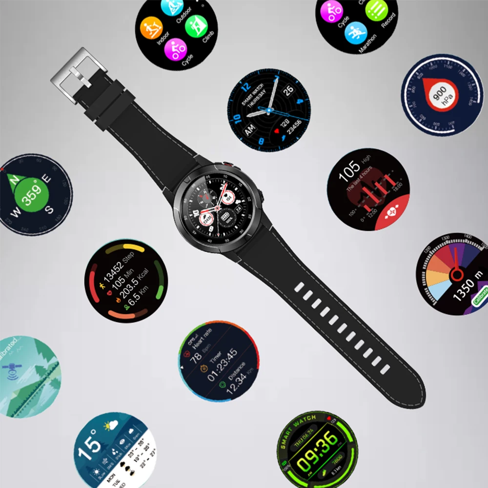  Makibes M4 Smart uhr Kompass Multi-sprache GPS Männer Sport Heart Rate Monitor Call Nachricht Erinn