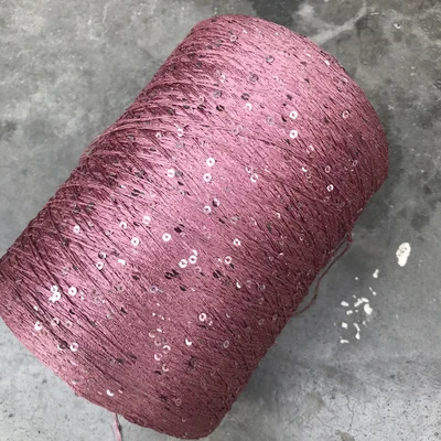 E 500 г/лот модная разноцветная пряжа с пайетками, setoffs capelet yean, шаль из пряжи с блестками, сумка с плетеной проволокой - Цвет: E