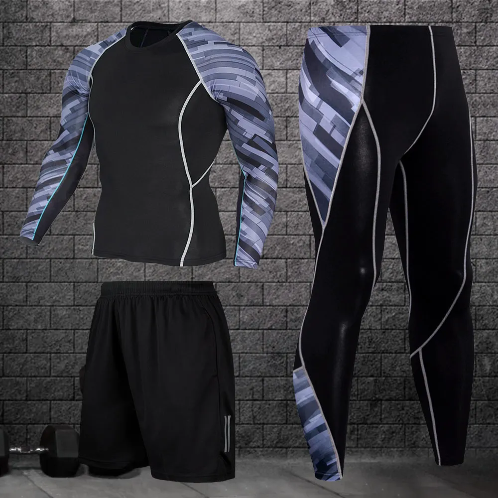 

2020 fitness mma running shirt male rashguard long sleeve t shirt crossfit bodybuilding male skull 3d printing t shirt tops